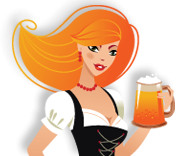 bier en vrouw